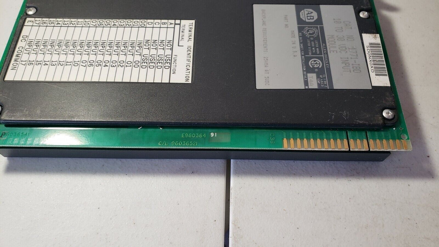 AB Allen-Bradley 1771-IBD 10 to 30 VDC Input Module Cat. No. 1771-IBD