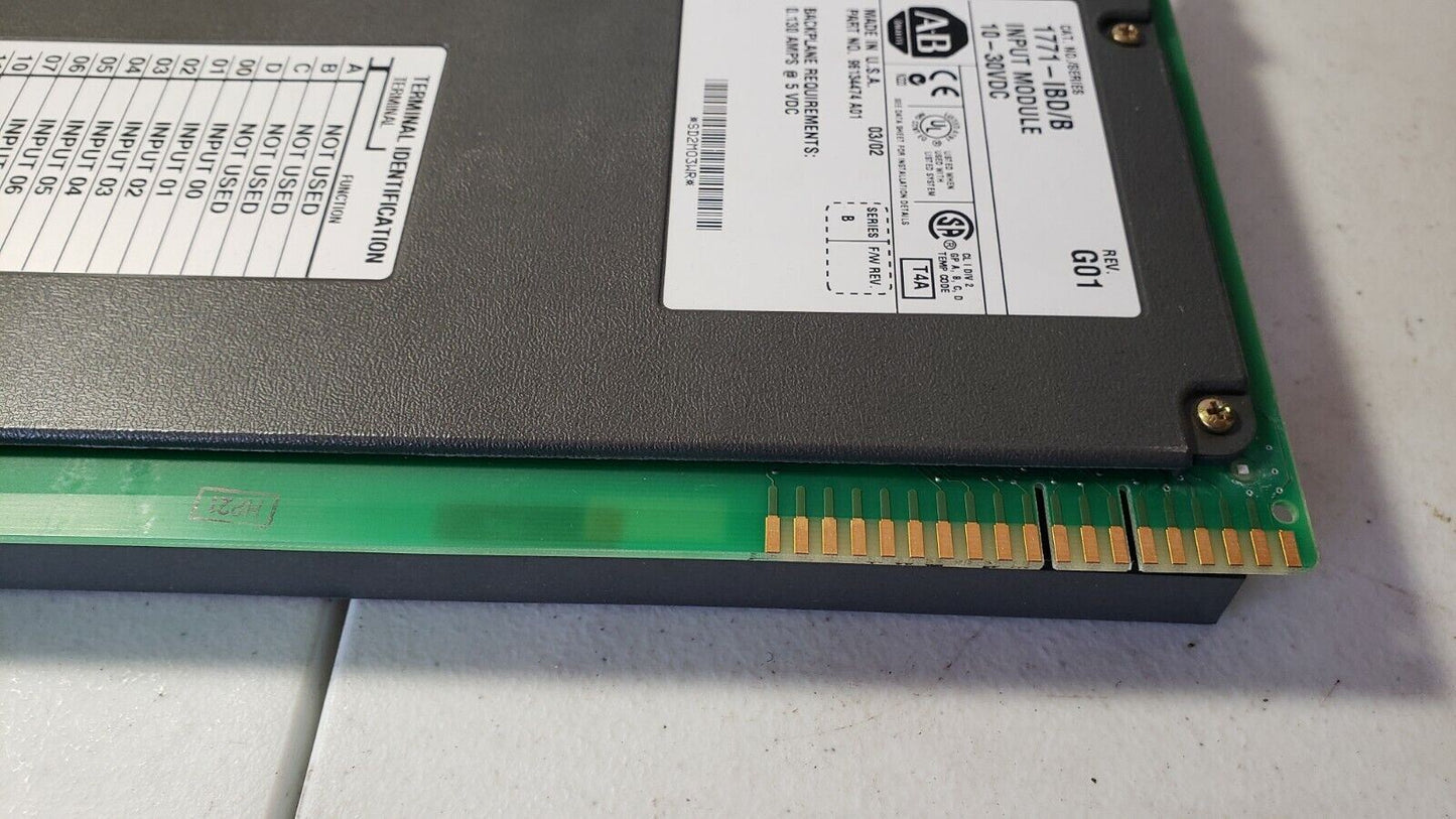 AB 1771-IBD B Input Module 10-30 VDC Cat. No. 1771-IBD/B Part No. 96134474
