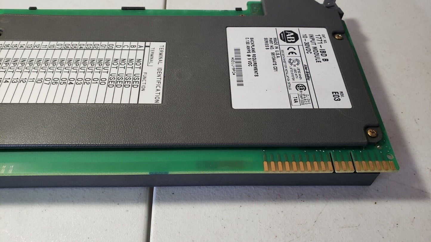 AB 1771-IBD B Input Module 10-30 VDC Cat. No. 1771-IBD/B Part No. 96134473