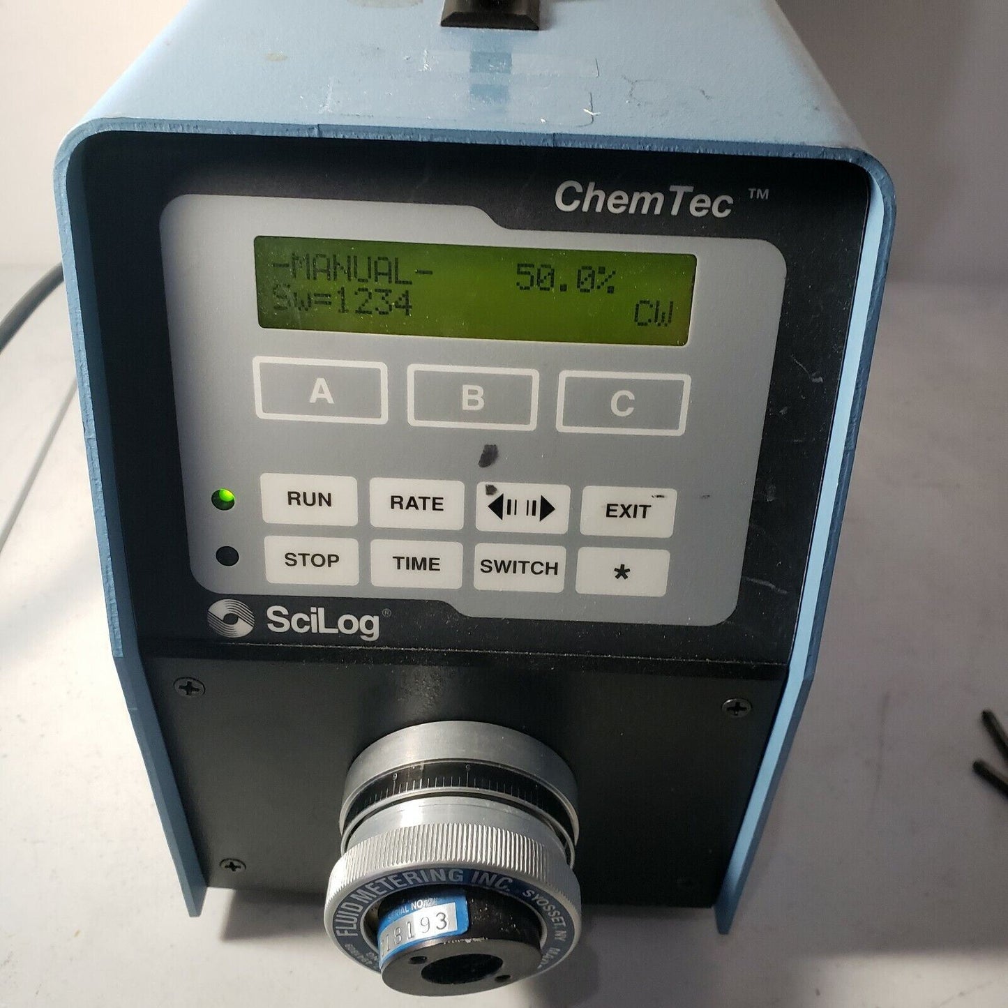 SciLog Chemtec CP200 Peristaltic Pumpw/ Metering Head Pieces TESTED