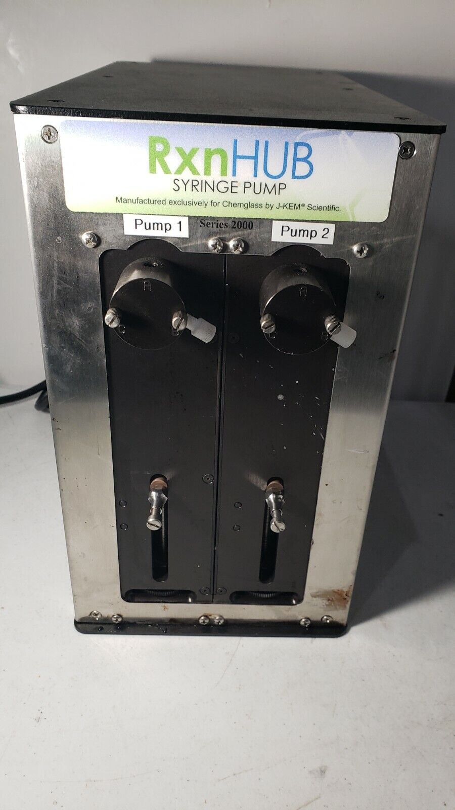 J-Kem RxnHUB Syringe Pump 2-pump Series 2000 USB Connected Reaction Hub