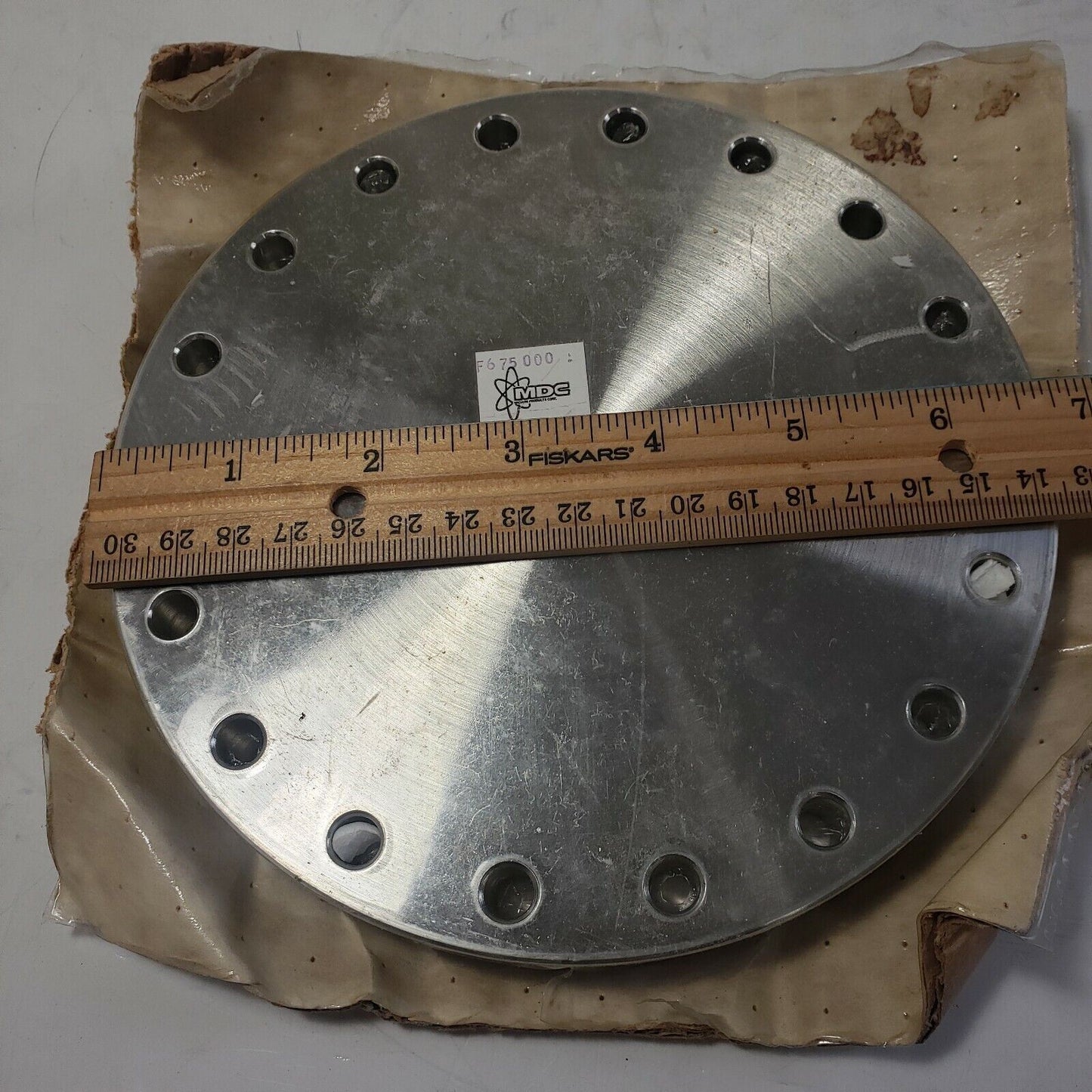 MDC F675000 6.75" CF Blank Flange NOS High Vacuum DN125CF NW130CF