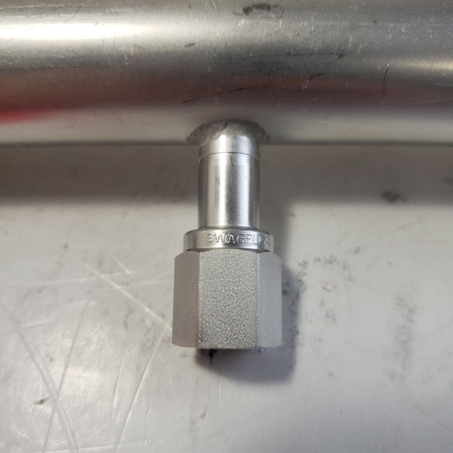 HPS MKS Tee Full Nipple KF25 NW25 QF25 High Vacuum With 3/8" Swagelok NPT Port