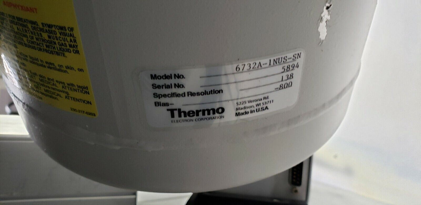 Thermo Electron LN2 6732A-1NUS-SN EDAX EDS Detector W/ Position Controller