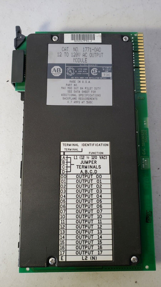 Allen Bradley Output Module 1771-OAD 12 to 120v AC
