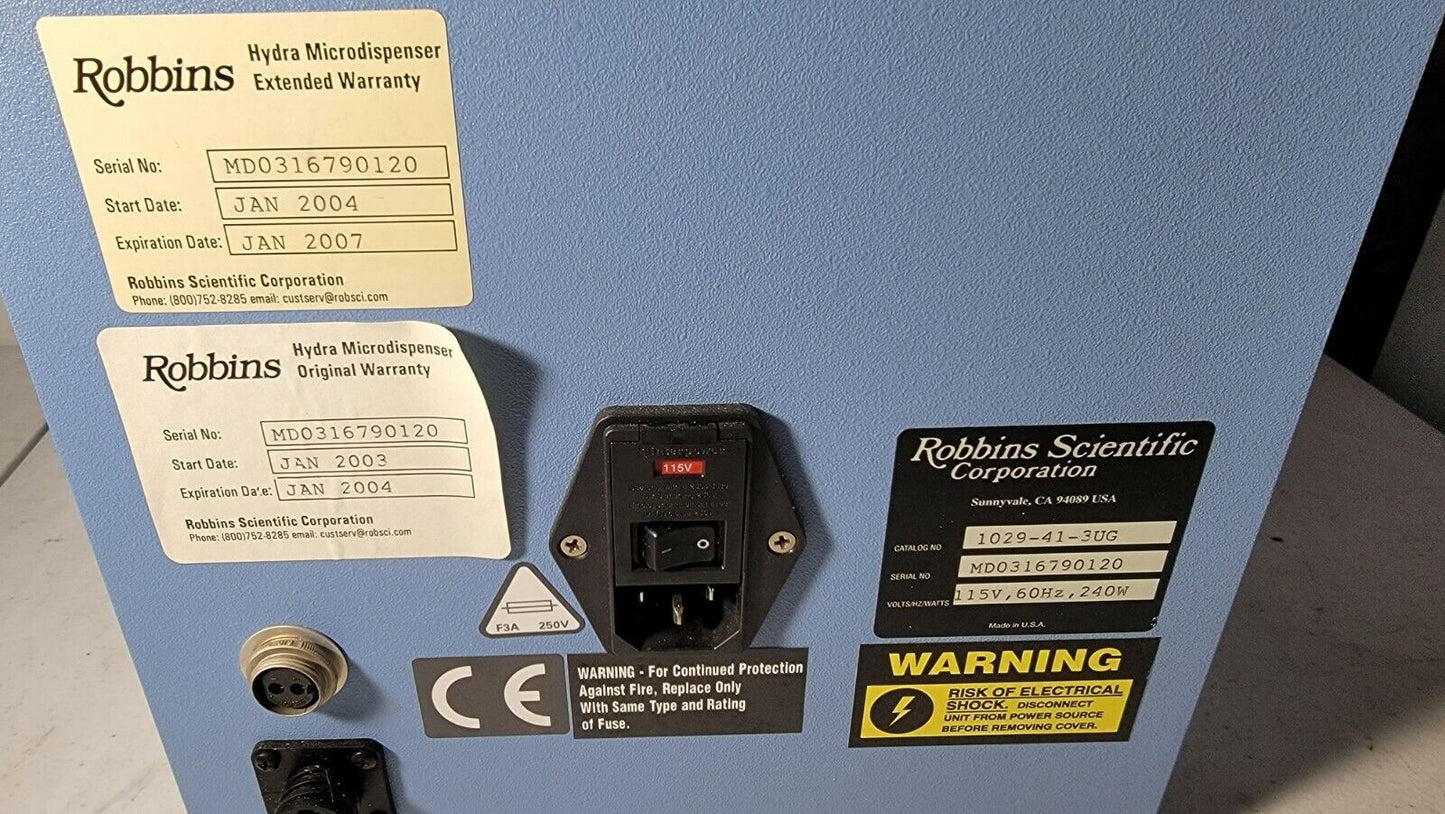 Robbins 100uL Hydra 96 Liquid Handler System w/ Sensor Ports 1029-41-3UG