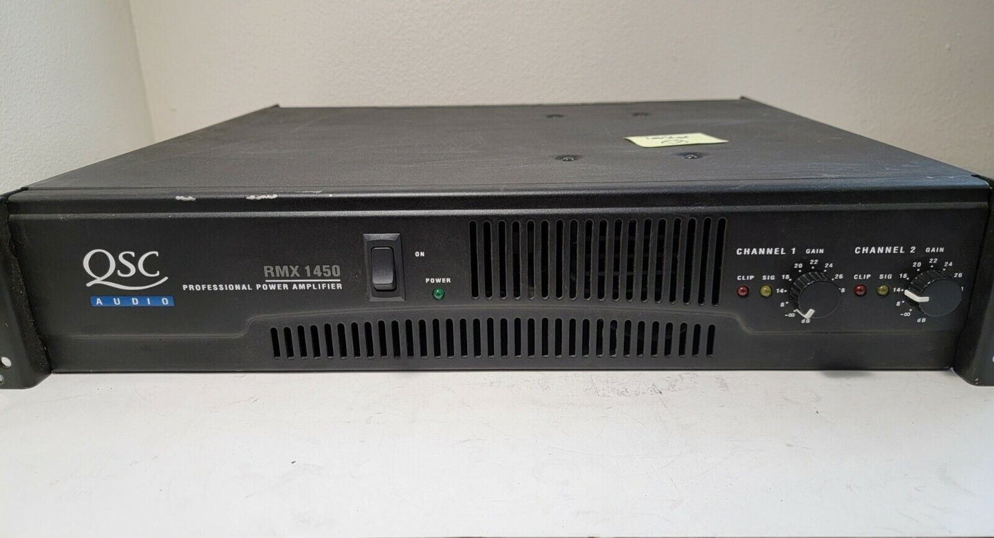 QSC RMX 1450 1400W 2-Channel Stereo Power Rack-Mount Amplifier Low Distortion