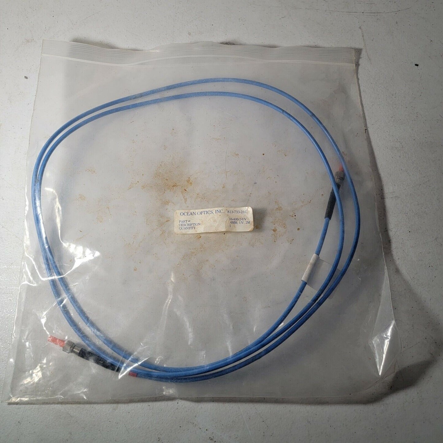 Ocean Optics 16-400-2-UV UV-VIS Fiber Optic Patch Cable 2m Long .4mm Size