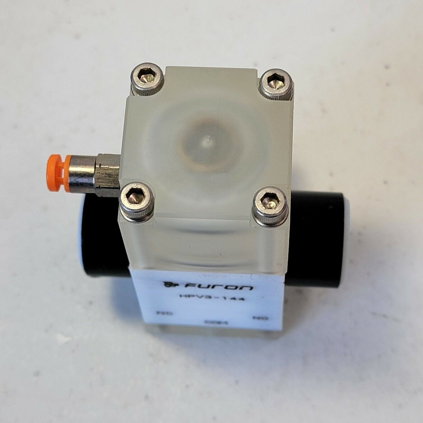 Furon HPV3-144 HPVM Pneumatic 3-Way PTFE Diaphragm Valve 80 PSIG