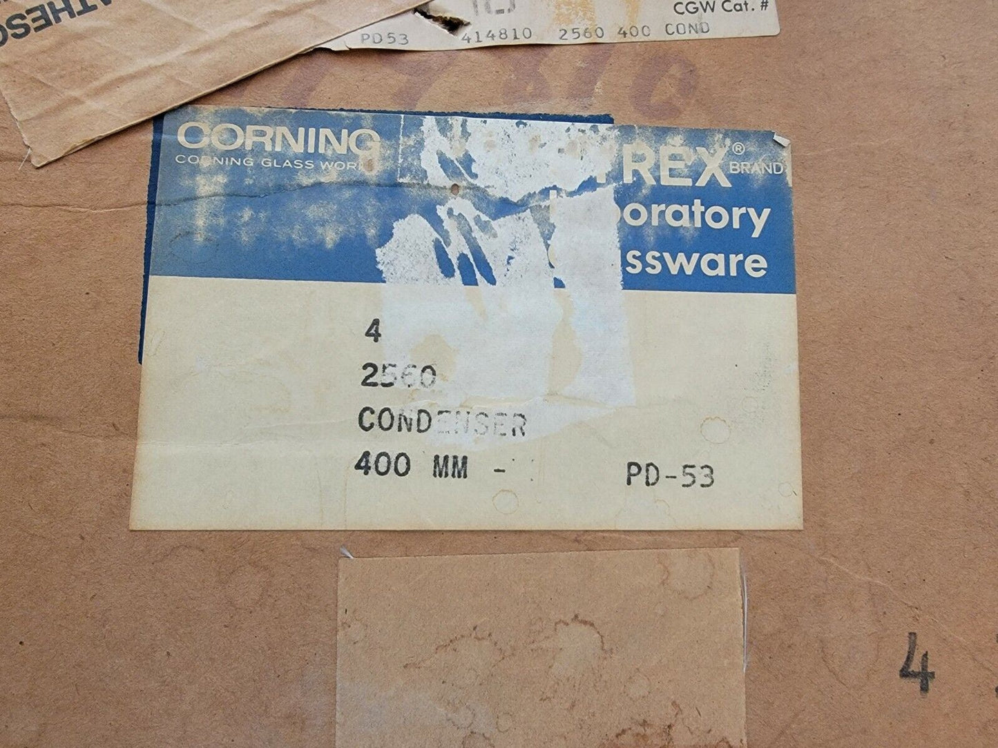 Corning 2560-400 PYREX 41 x 400mm Graham Condenser with 24/40 ST Joints Drip Tip