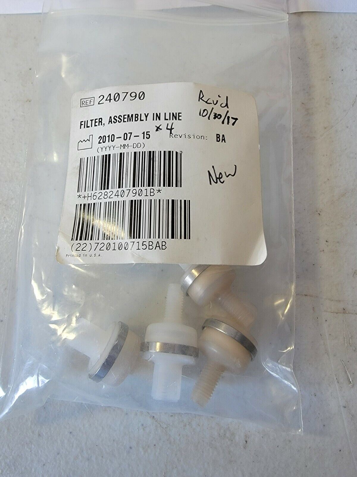 PACK OF 4 Beckman 240790 In Line Filter Assembly HPLC Solvent