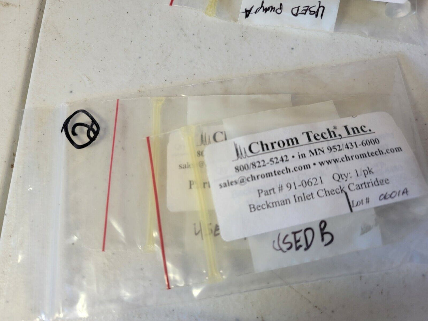 Beckman HPLC Inlet Filters And Check Cartridges USED P/N: 240790, 91-0621, more