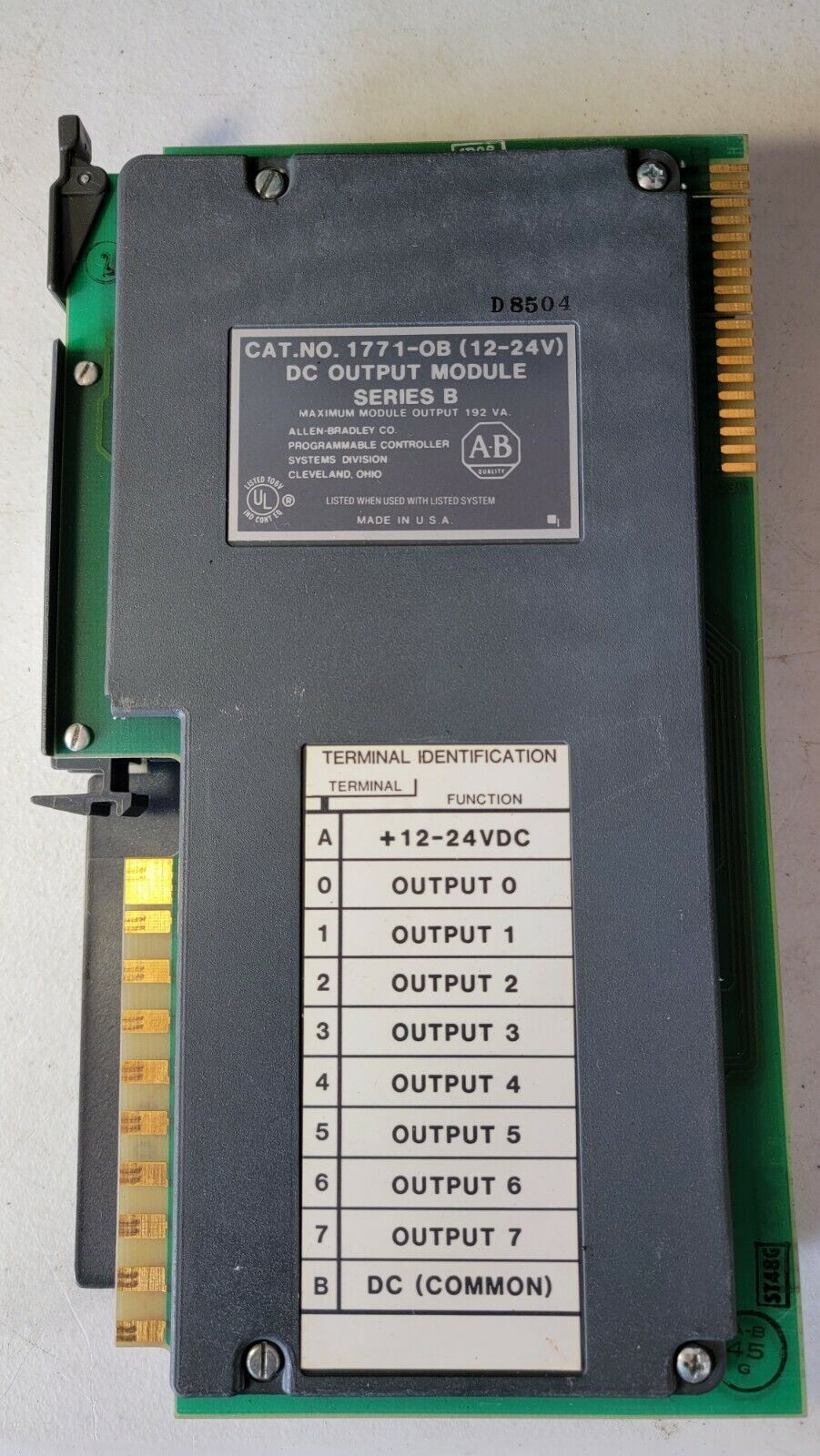 Allen-Bradley AB 1771-OB Series B 12-24VDC Output Module 192VA
