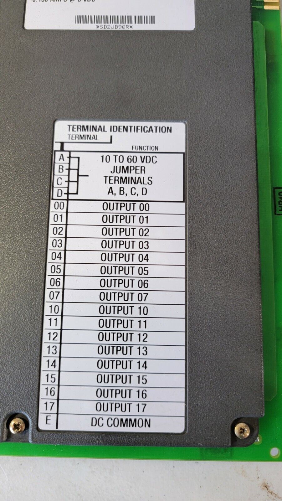 Allen Bradley 1771-OBD C 10-60VDC Output Module Series C PLC AB P/N 96211472
