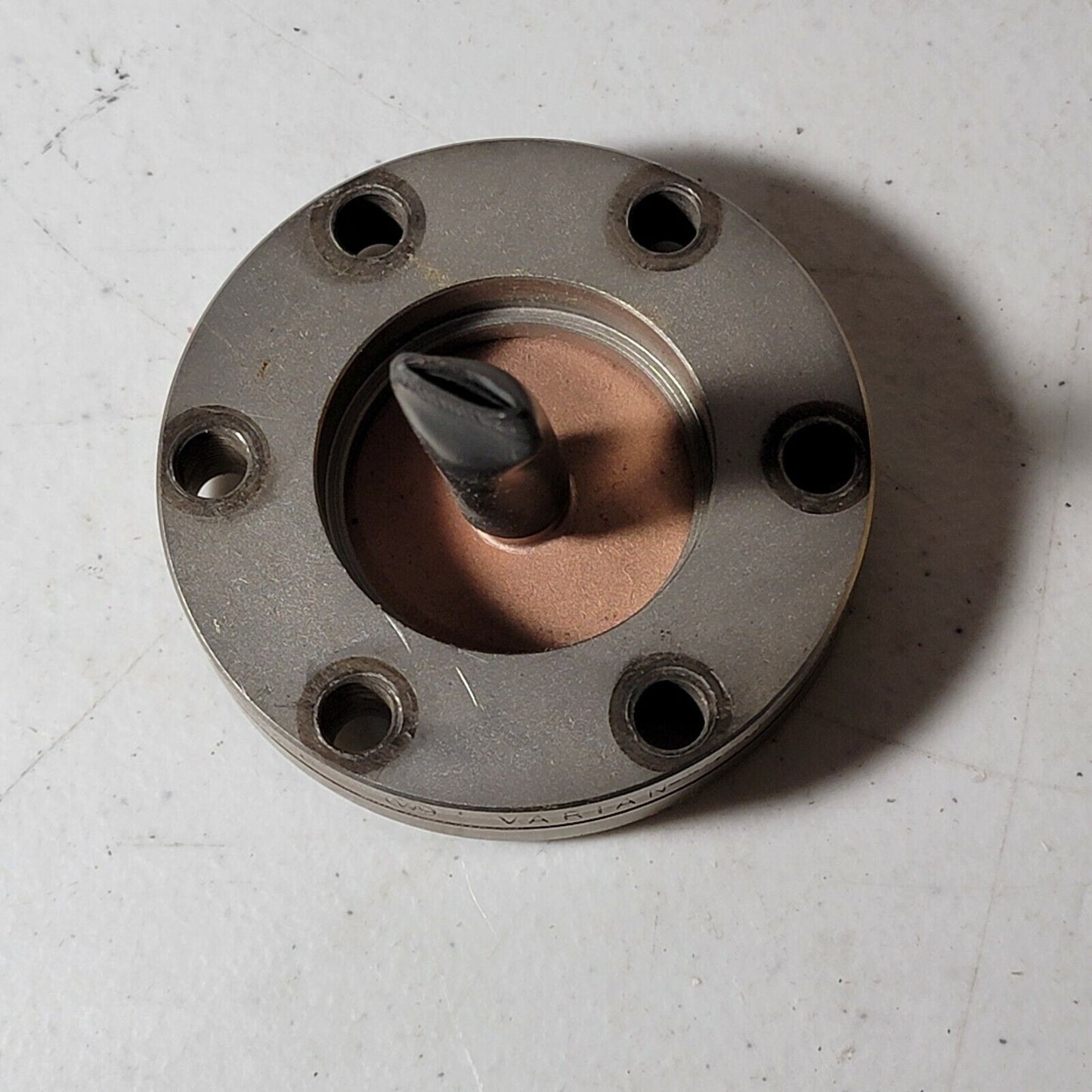 2.75" Varian DN35CF-DN40CF Flange Pinched Copper Tube Adapter High Vacuum