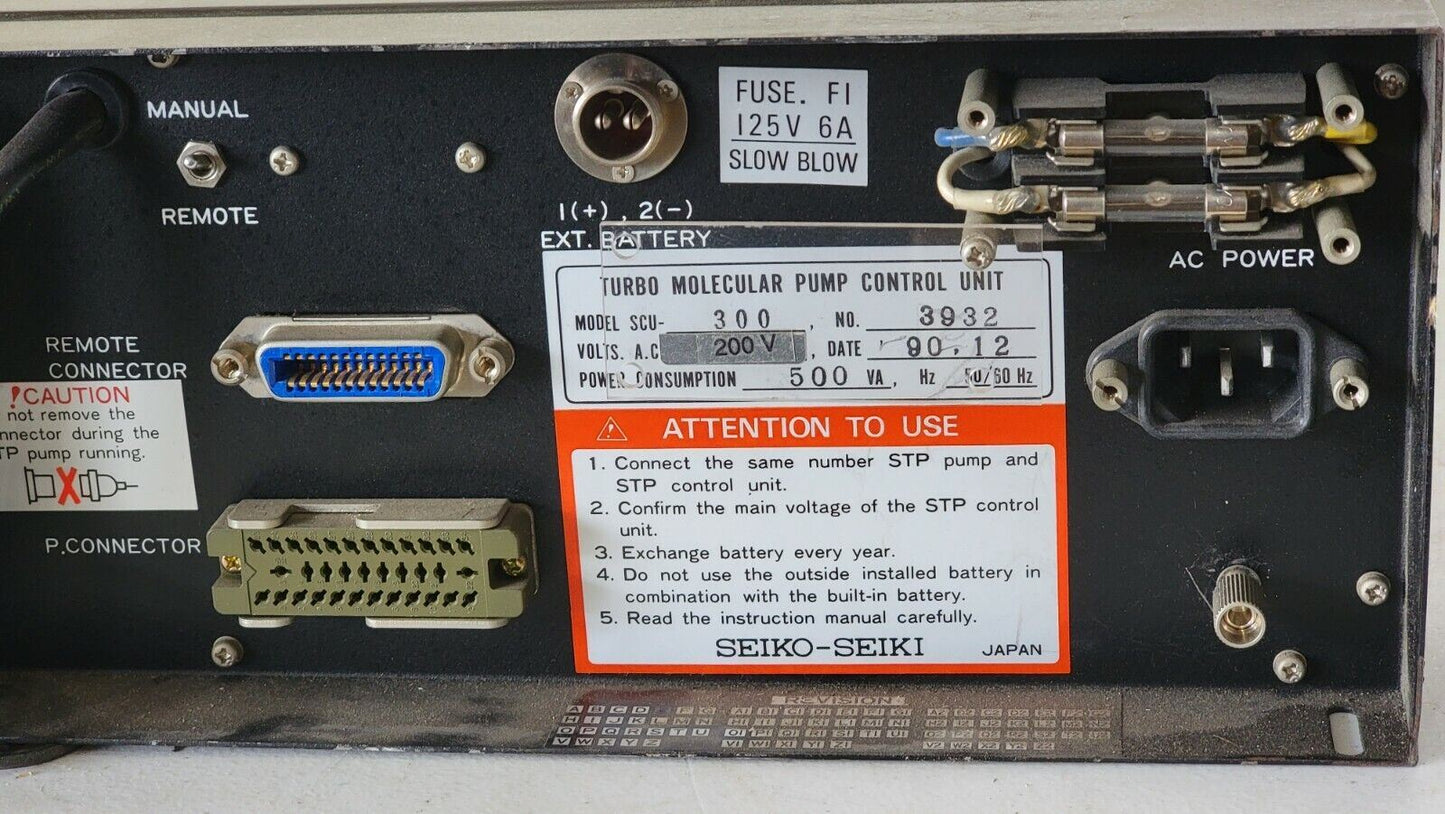 Edwards/Seiko Seiki SCU-300 Turbomolecular Pump Control Unit STP Vacuum 220v