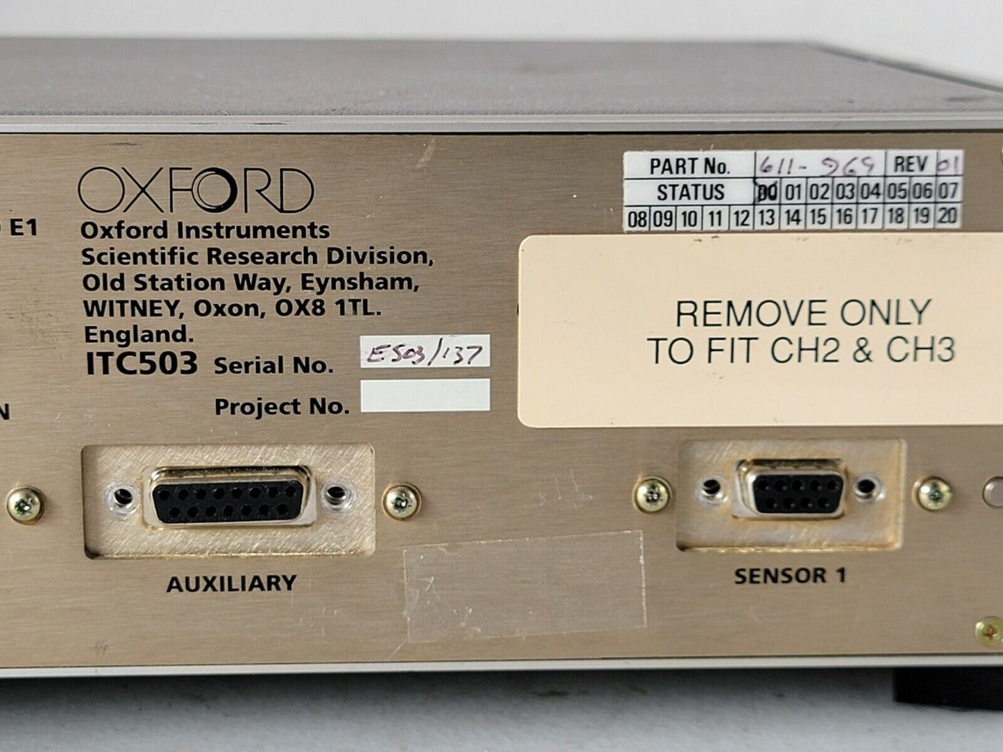 Oxford ITC503 Intelligent Temperature Controller for Cryogenic System PN 611-696