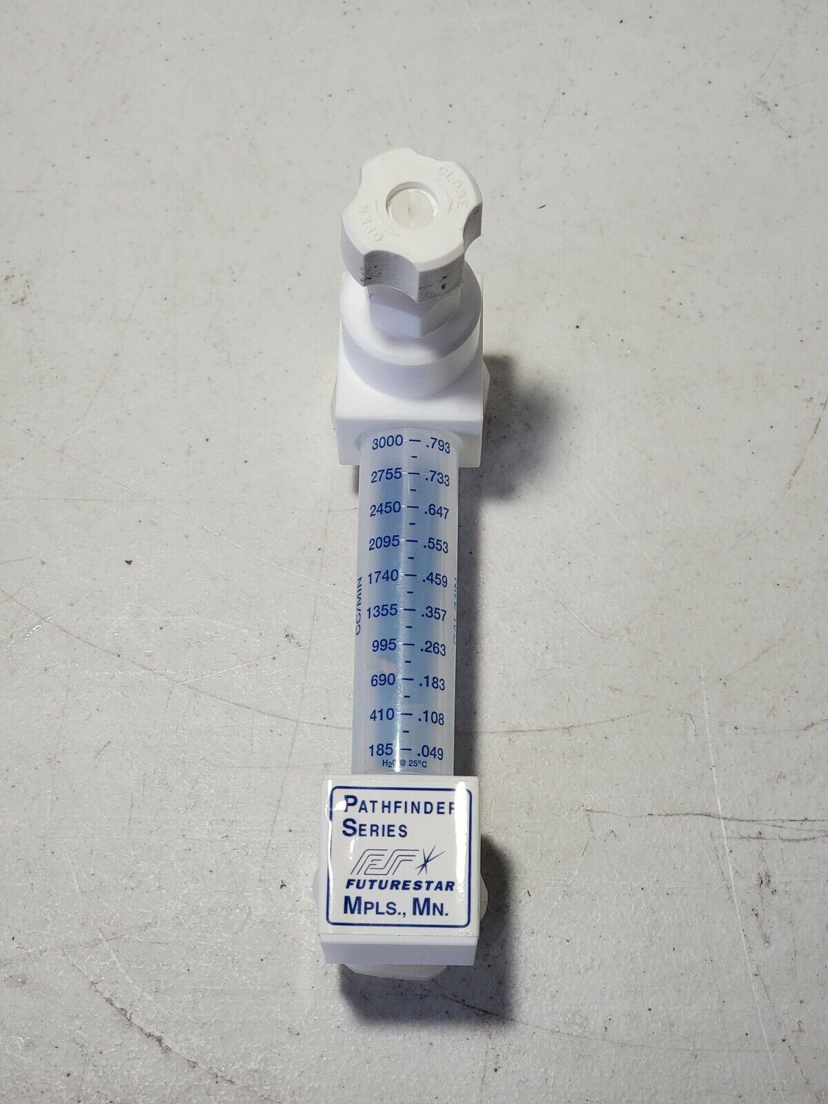 Futurestar Pathfinder Teflon Flowmeter 102-030-38 PF 3000 CC/Min High Purity