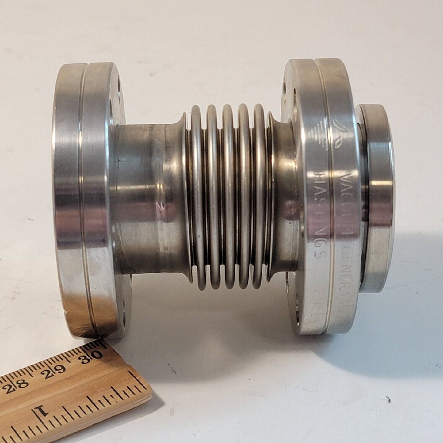 Hastings 2.75" DN35CF-DN40CF Conflat Metal Flex Bellows 3" Long High Vacuum