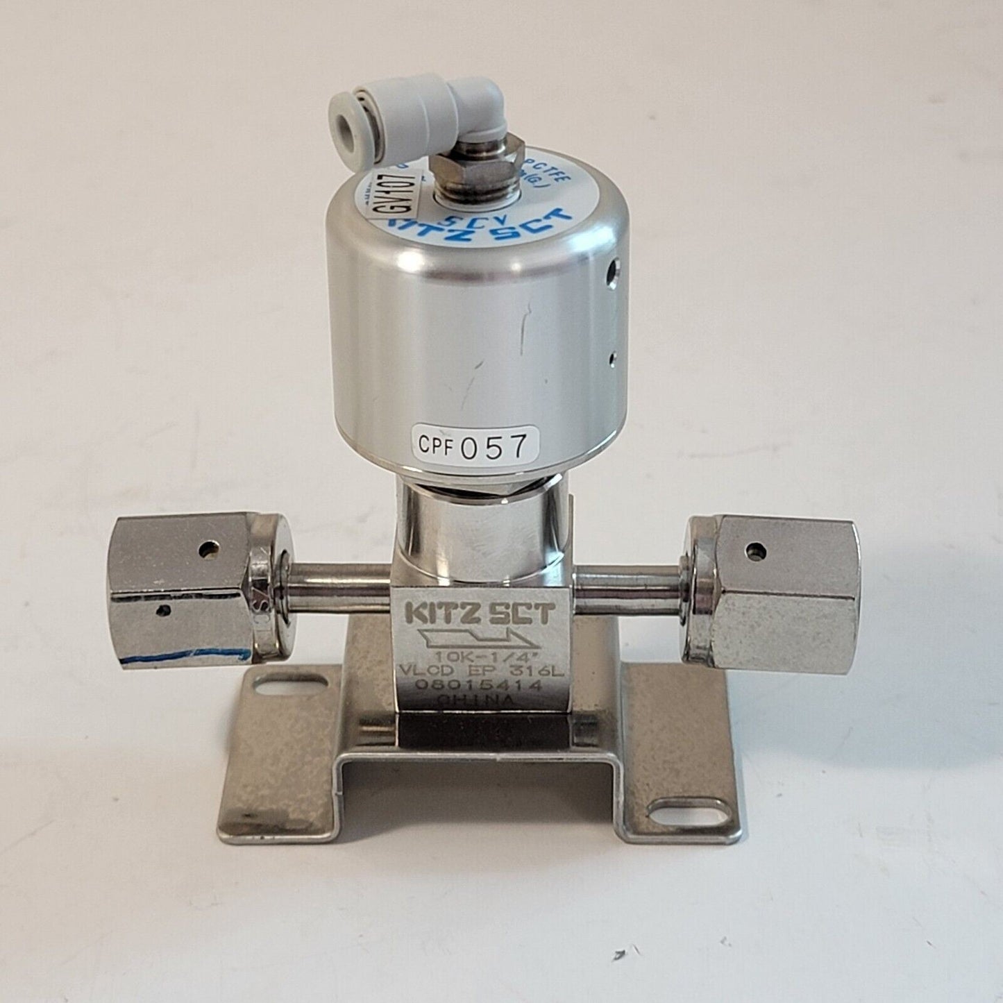 Kitz SCT 10K-1/4" Pneumatic Valve 1/4" VCR VLCD EP 08015414 NC PCTFE-Seat