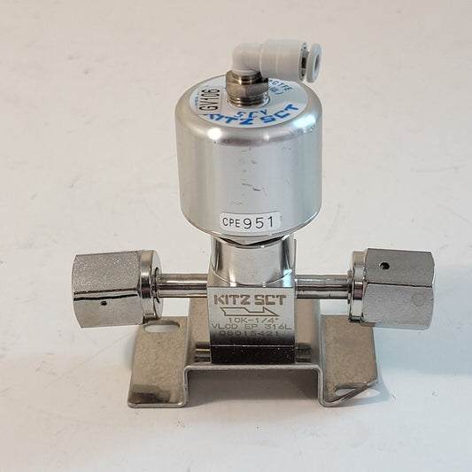 Kitz SCT 10K-1/4" Pneumatic Valve 1/4" VCR VLCD EP 08015421 NC PCTFE-Seat