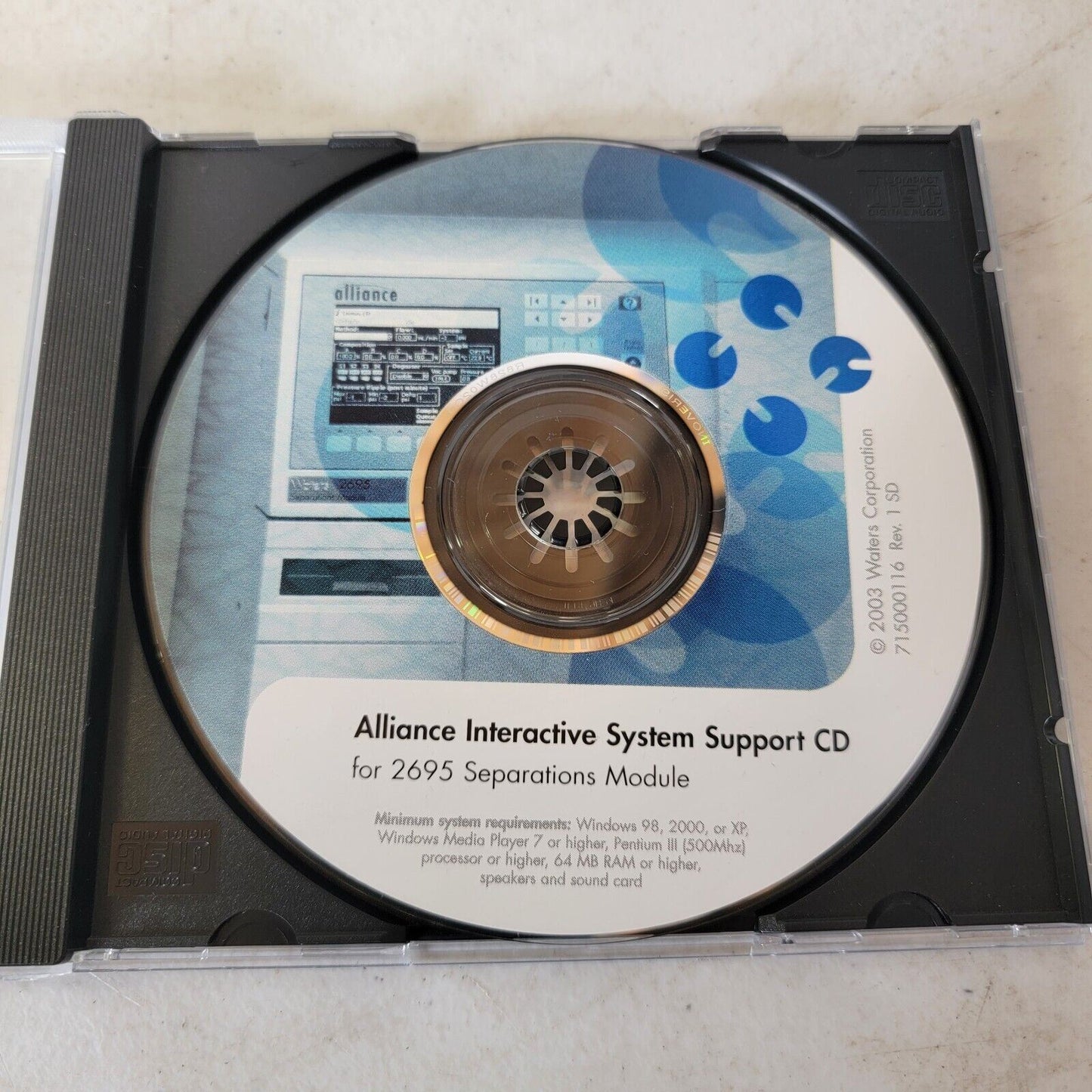 Alliance Waters Interactive System Support CD For 2695 Separations Module