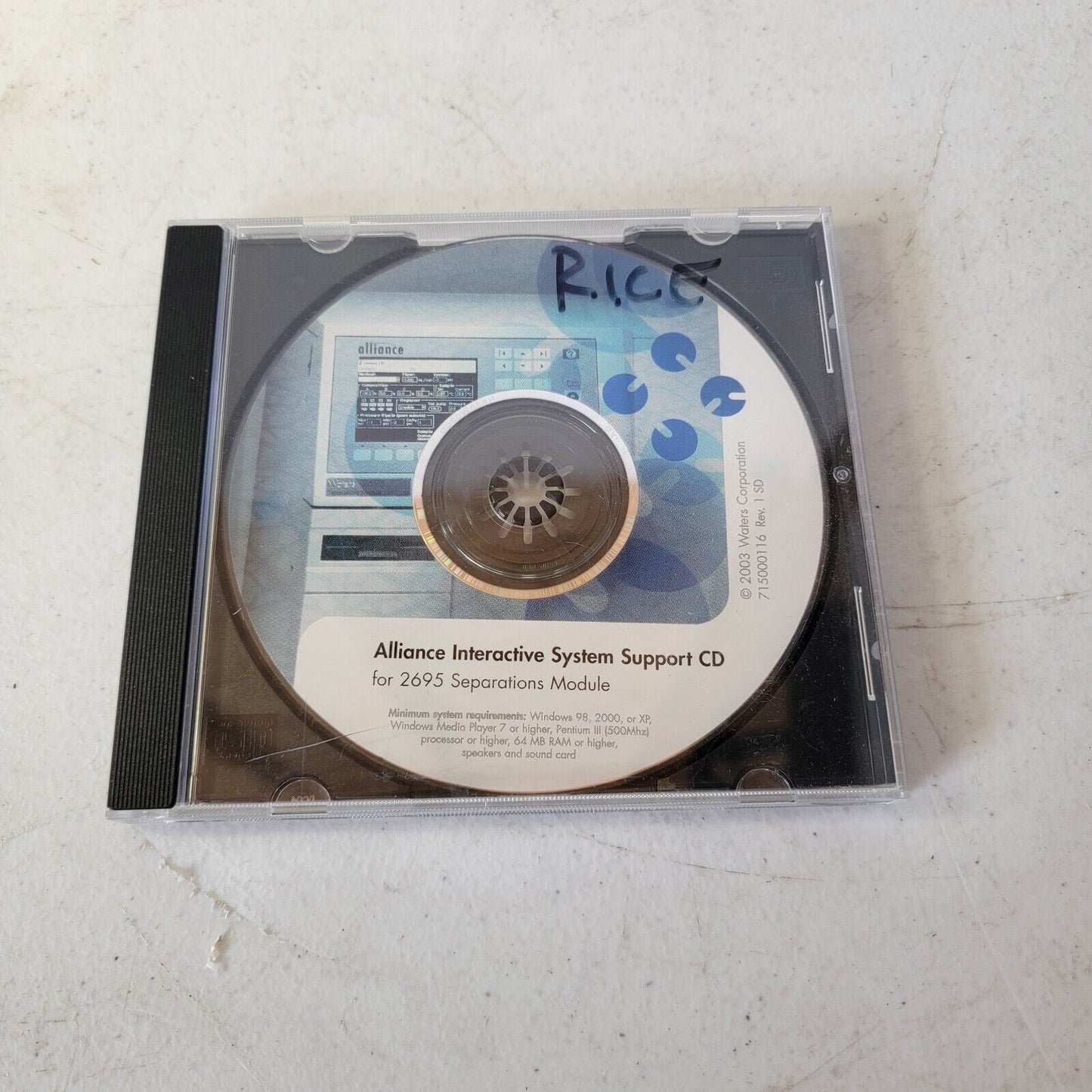 Alliance Waters Interactive System Support CD For 2695 Separations Module
