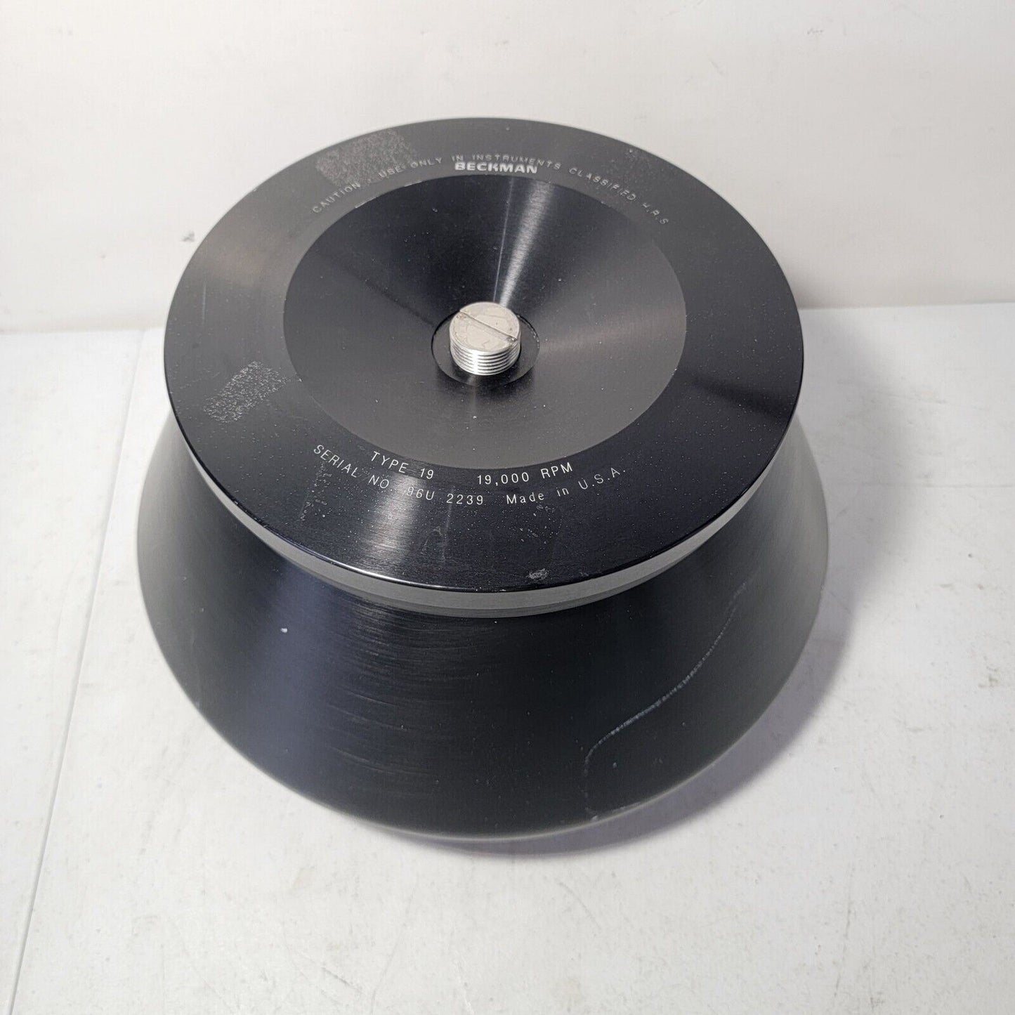Beckman Type 19 Centrifuge Rotor 19,000 RPM 2239 B S H,R,S