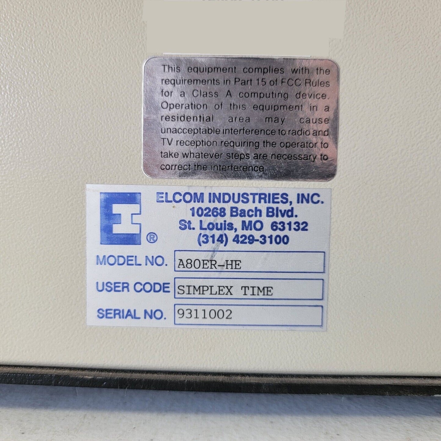 Elcom A80ER-HE Encoder/Decoder Magnetic Strip Reader