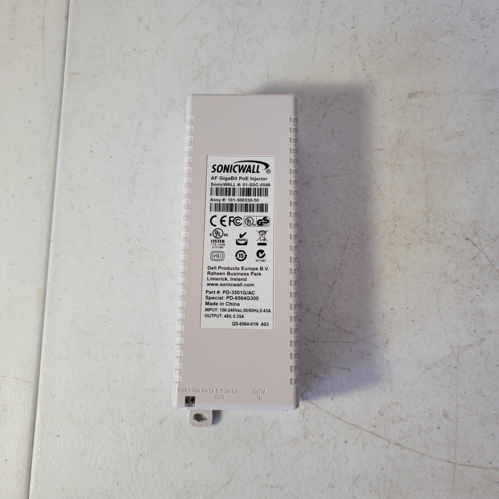 SonicWall 802.3at Gigabit PoE Injector - Injecteur de puissance
