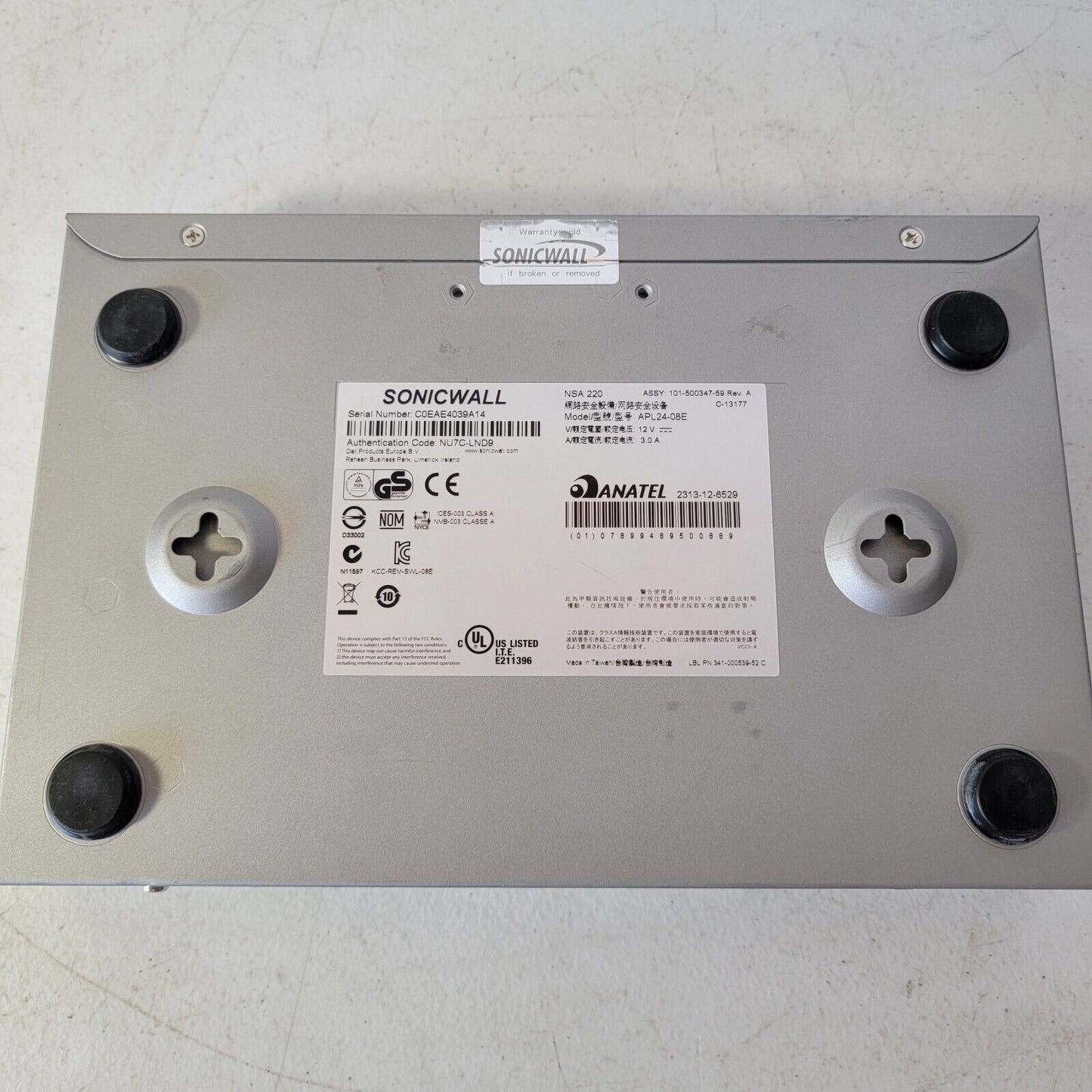 SonicWall NSA 220 APL24-08E Network Firewall