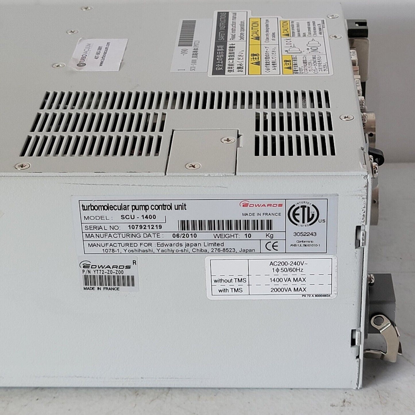EDWARDS SCU-1400 Turbomolecular Turbo Pump Controller Control Unit High Vacuum