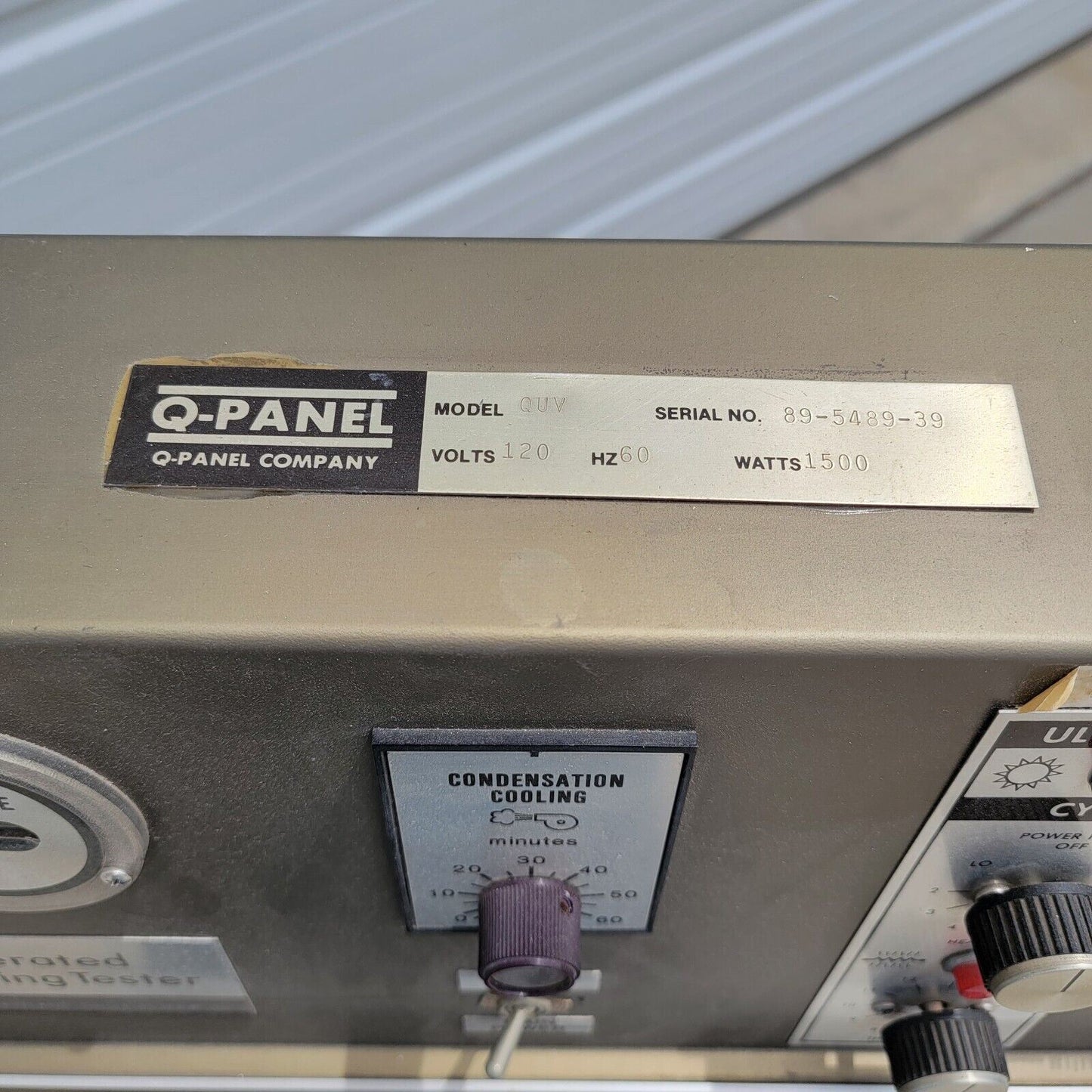 Q-Lab Q-Panel QUV Accelerated Weathering Tester Ultraviolet Condensation