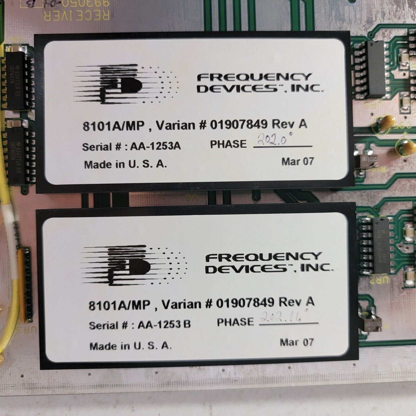 Varian 993050-04B NMR Frequency Devices Receiver 8101A/MP