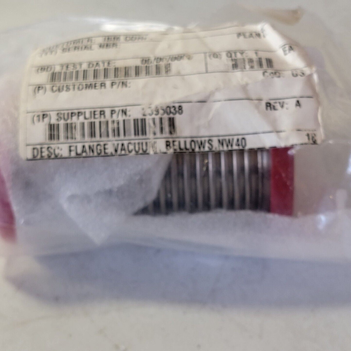 MKS High Vacuum Bellows NW40 KF40 ISO40 Stainless Steel 4" Long 100314915