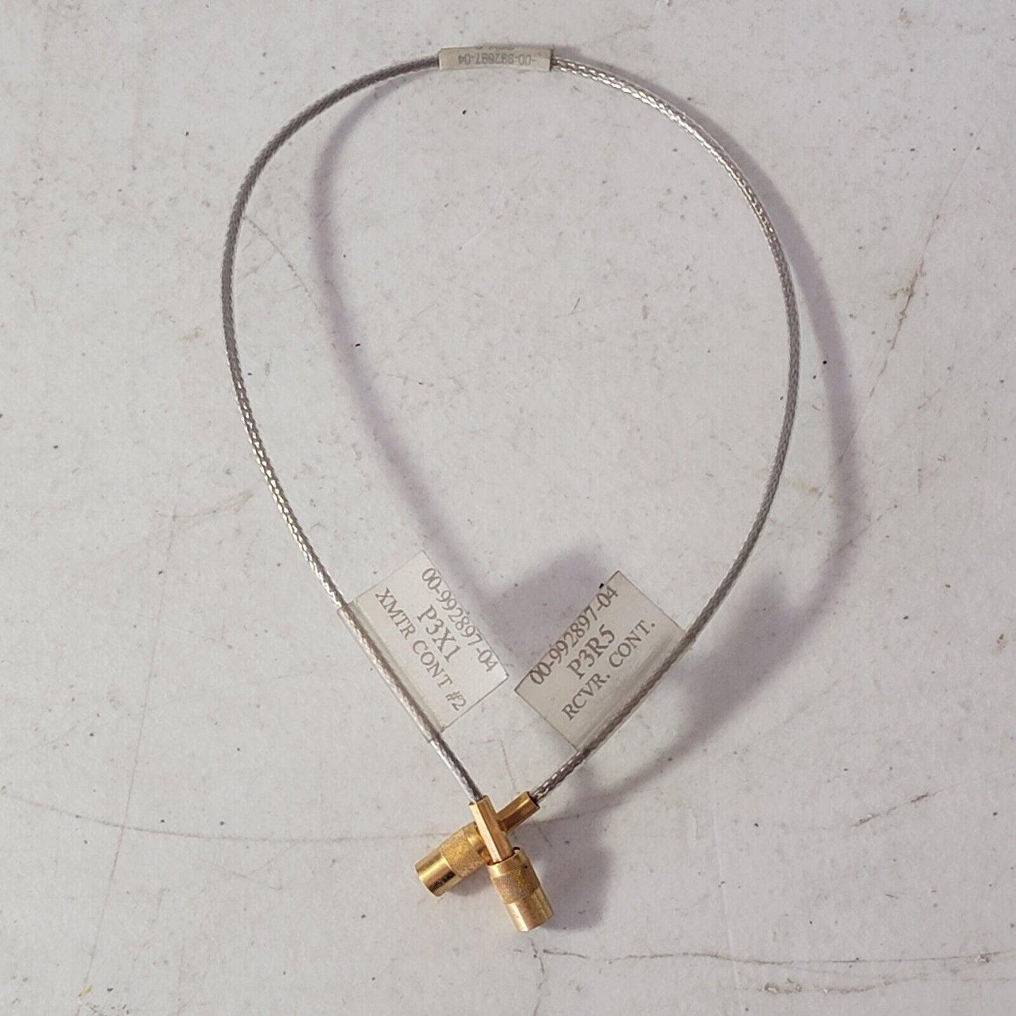 Varian NMR RF Signal Cable 00-992897-04 P3X1 P3R5 Gold SMB Connectors