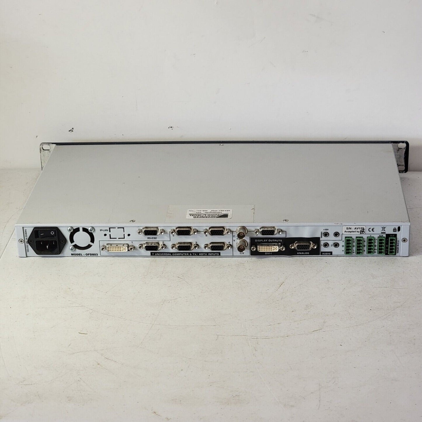 TESTED Analog Way Octo-Fade 2 Hi-Res. Switcher Mixer Universal Scaler OFD803