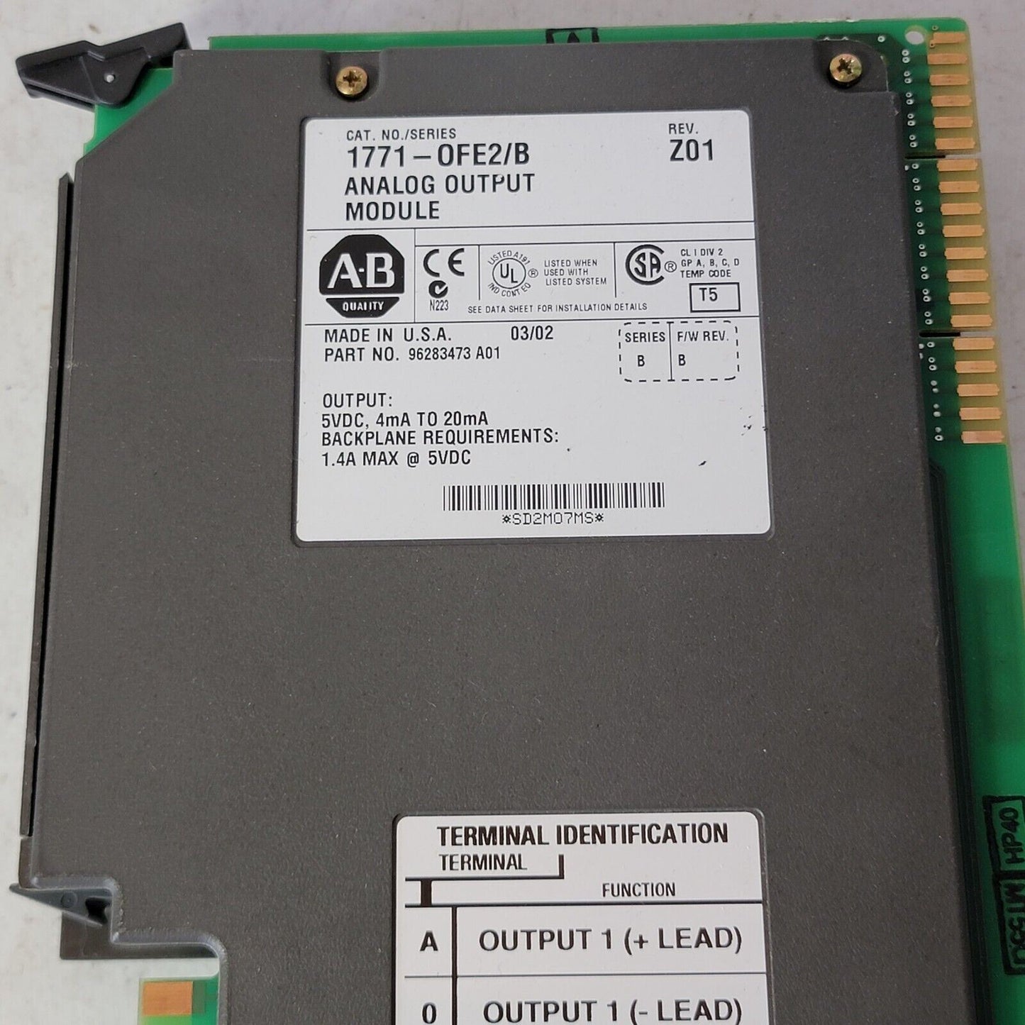 Allen-Bradley 1771-OFE2/B Analog Output Module