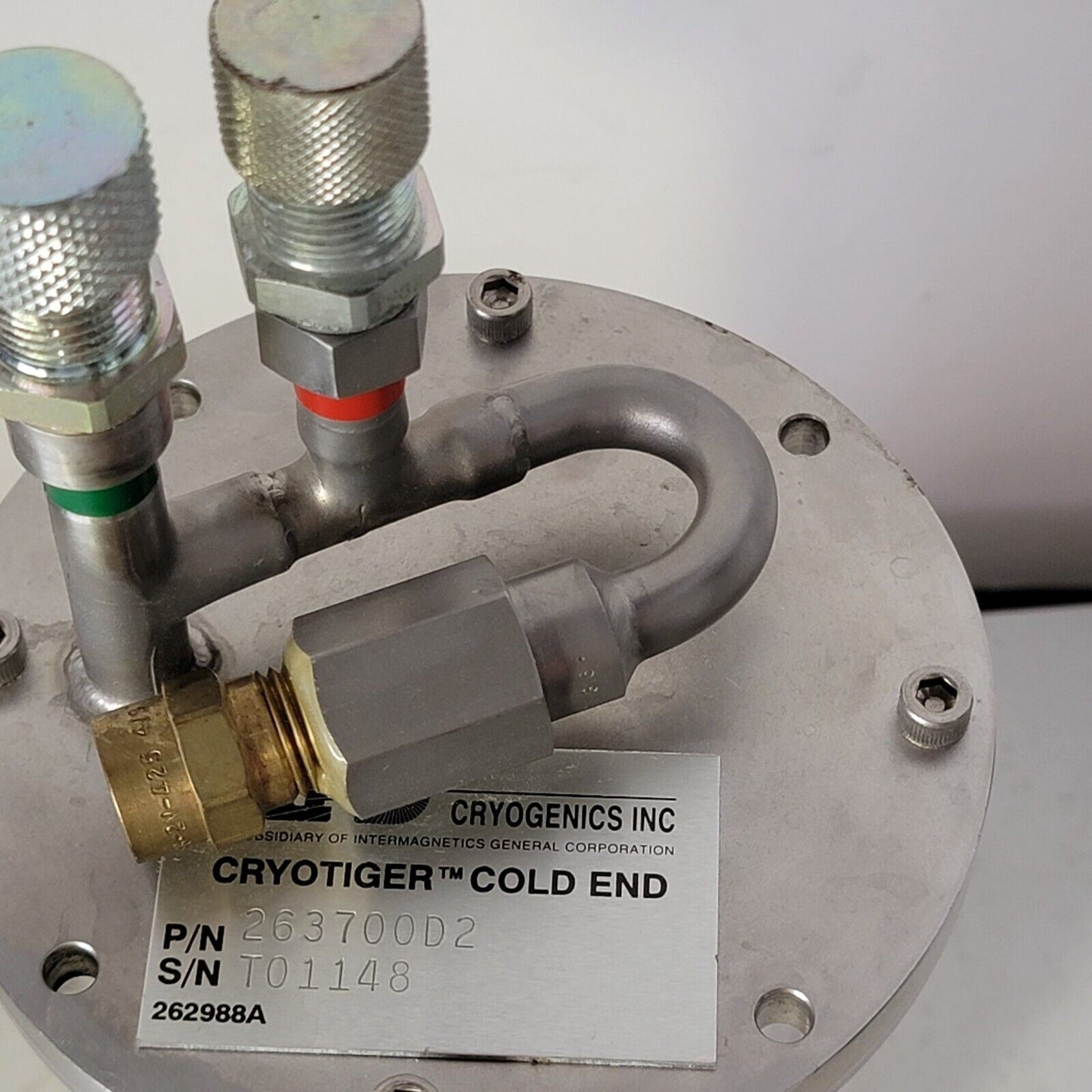 Cryotiger Cold End 263700D2 APD Cryogenics 262988A T01148 Helium Head Heat Pump