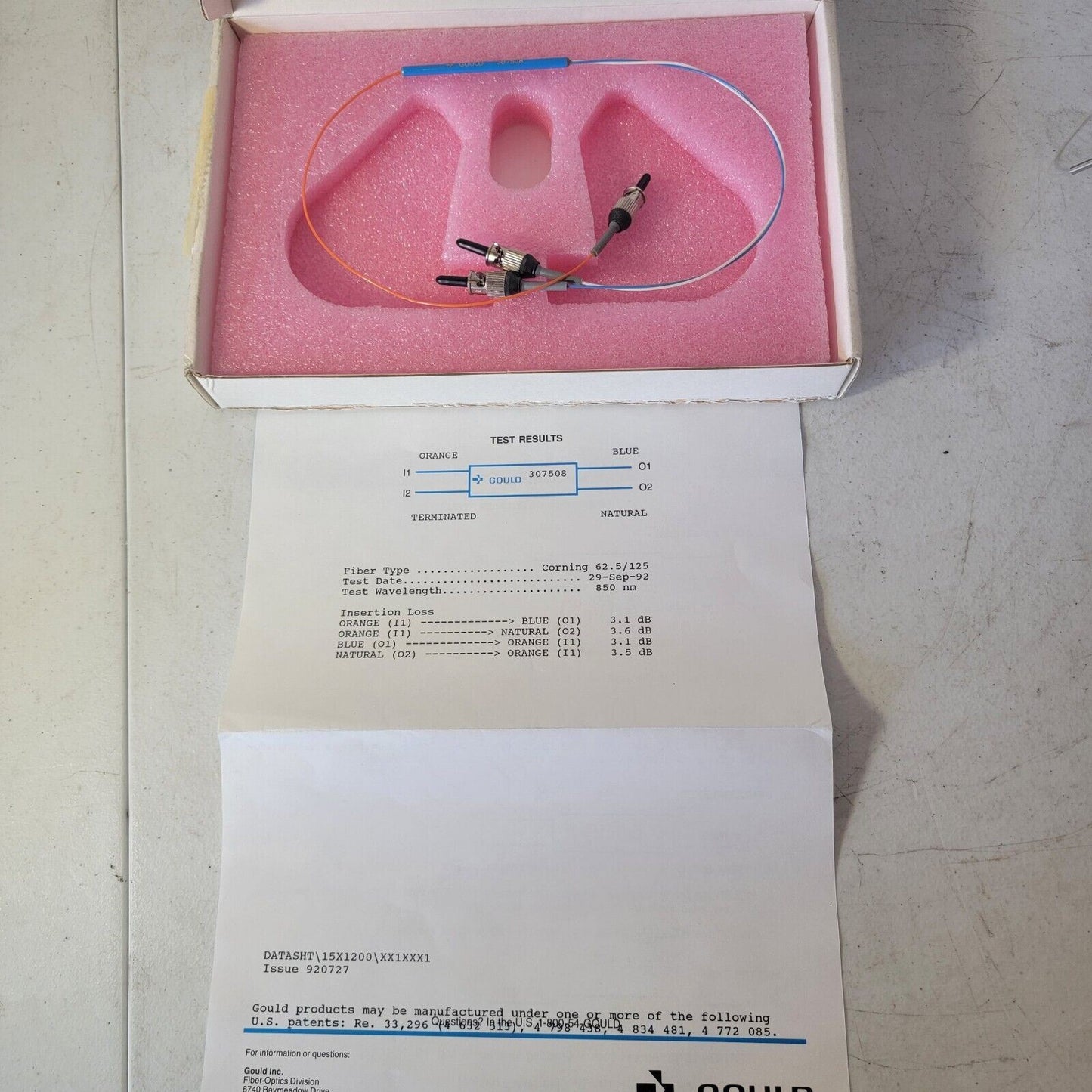 Gould Fiber Optic Optical Coupler NEEDS REPAIR 307508