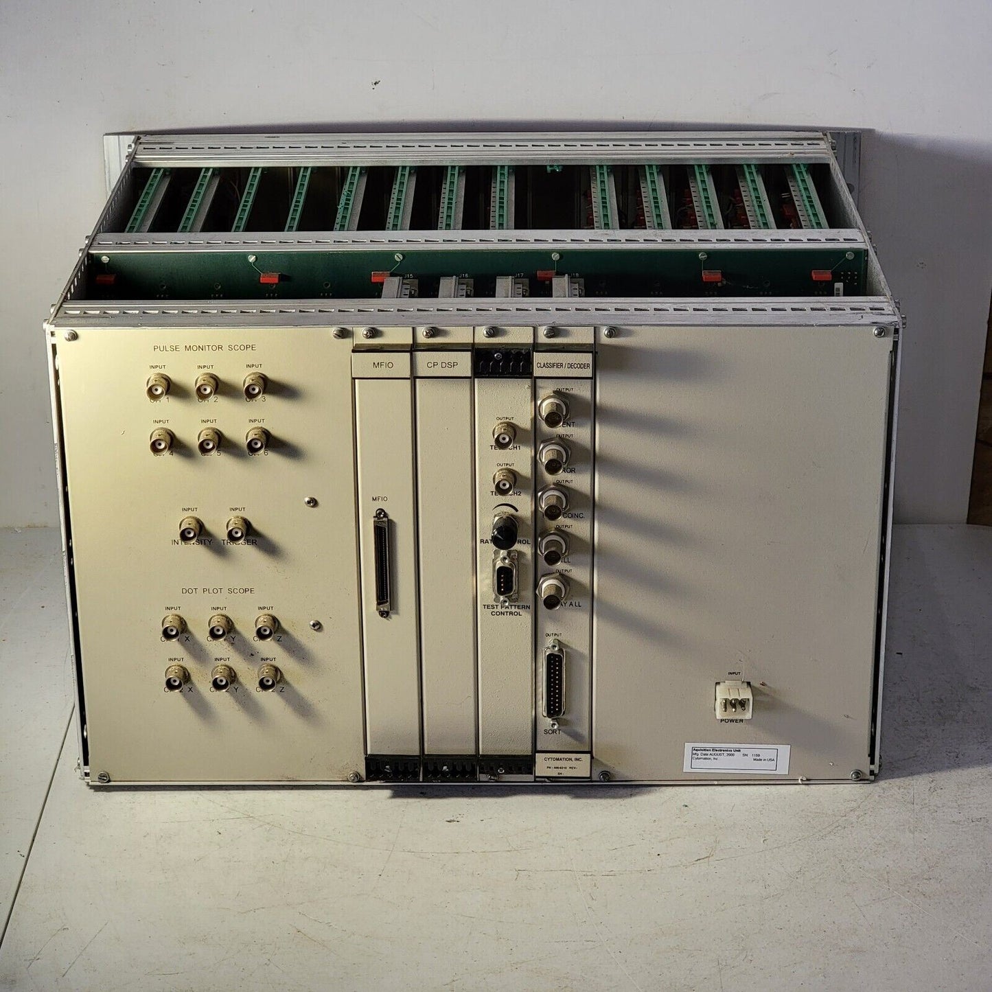 Cytomation Laser/Pulse Monitor Control Rack Aquisition Electronics Unit