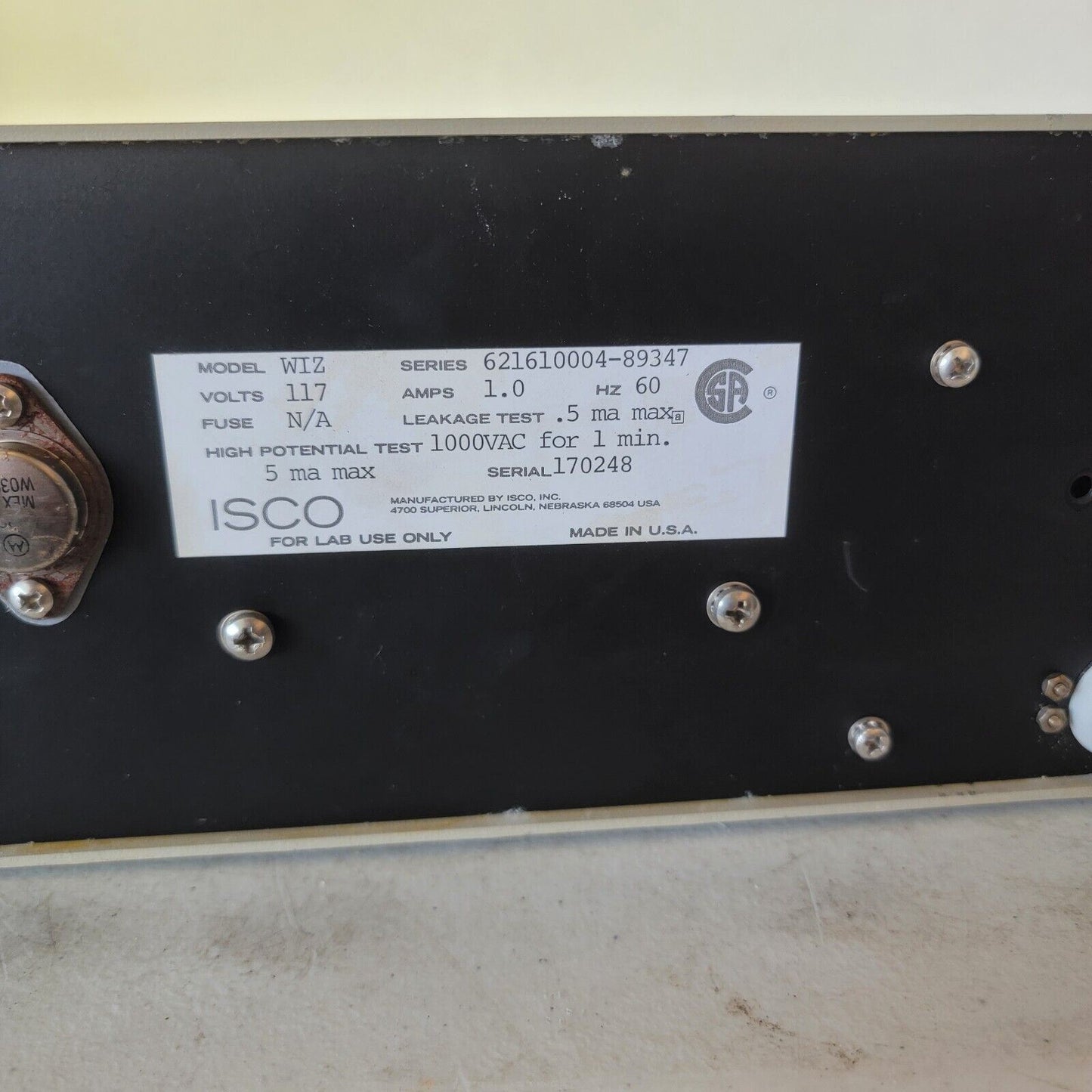 TESTED ISCO WIZ Pump/Diluter/Dispenser 621610004-89347