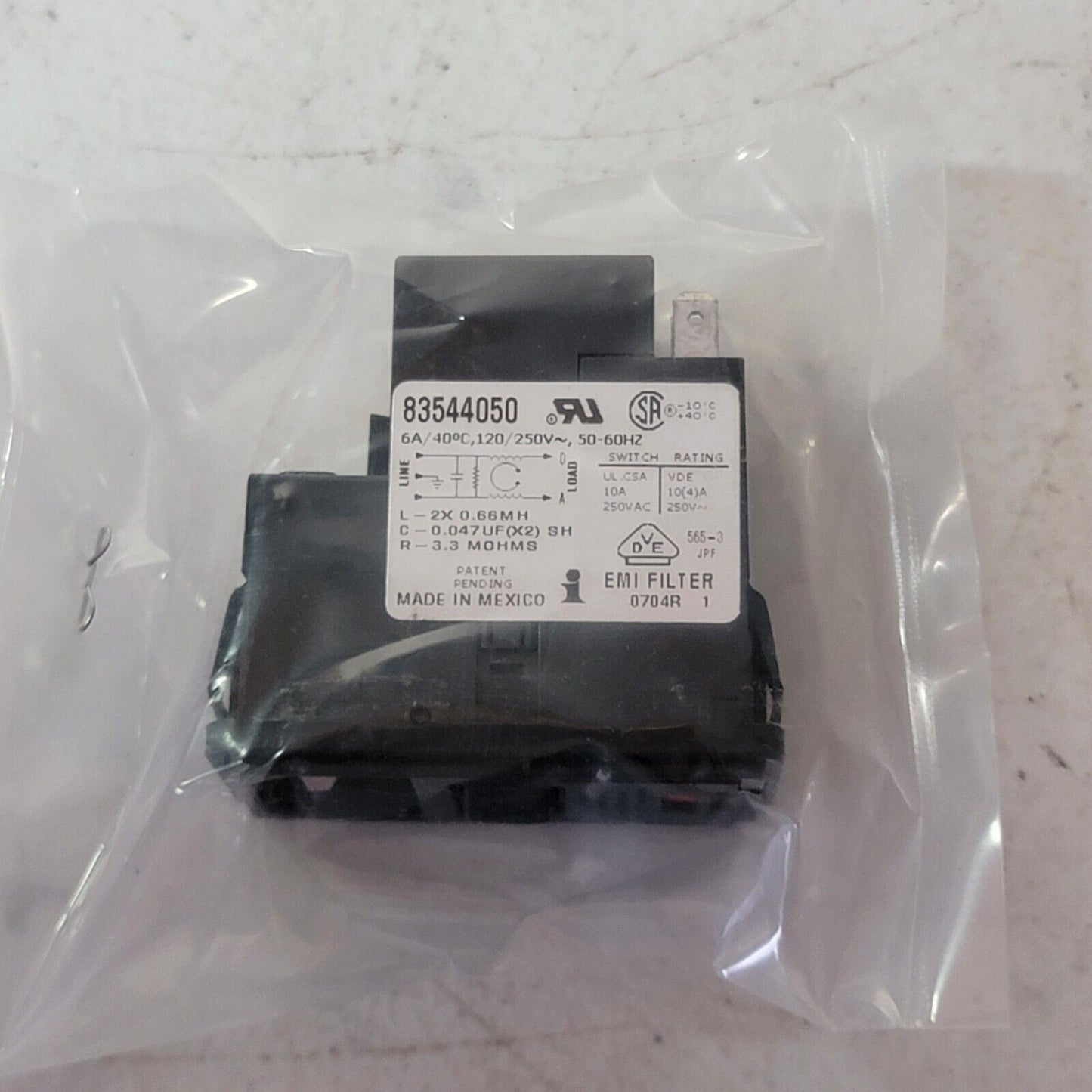 Interpower 83544050 Four Function Snap-In Power Entry Module C14 120/250VAC