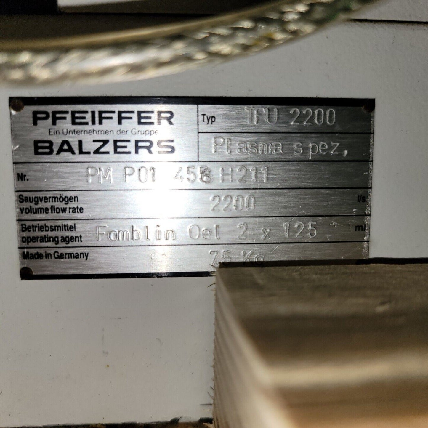 Pfeiffer/Balzers TPU 2200 Turbo Pump, 12" DN250CF Flange w/ Bakeout Heater