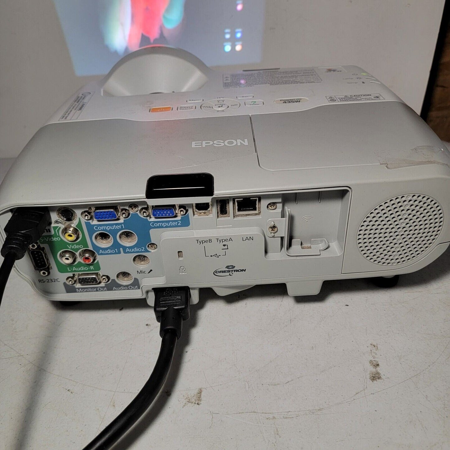 TESTED - WORKS Epson PowerLite 435W 3LCD Projector Acceptable Functional