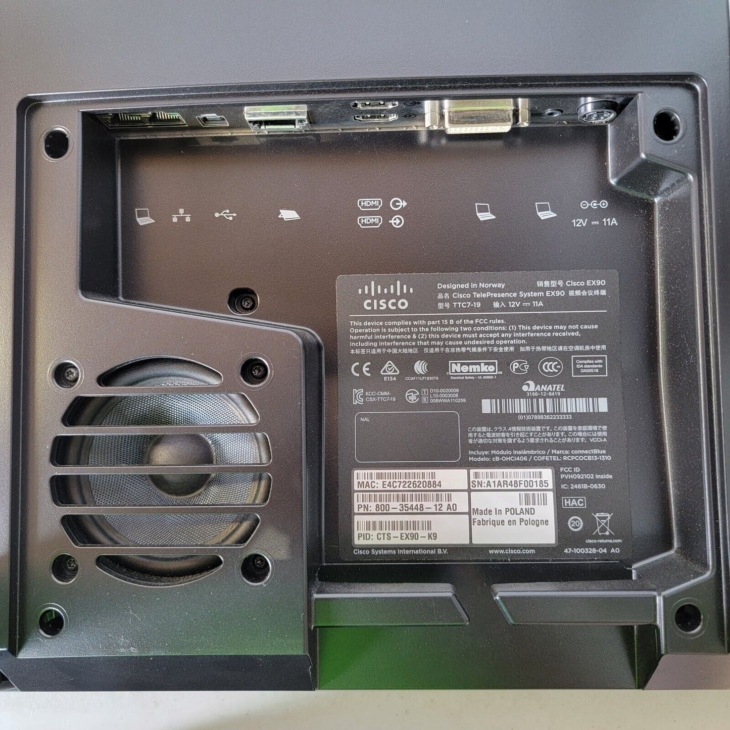 UNTESTED Cisco EX90 Video Conferencing Telepresence System CTS-EX90-K9