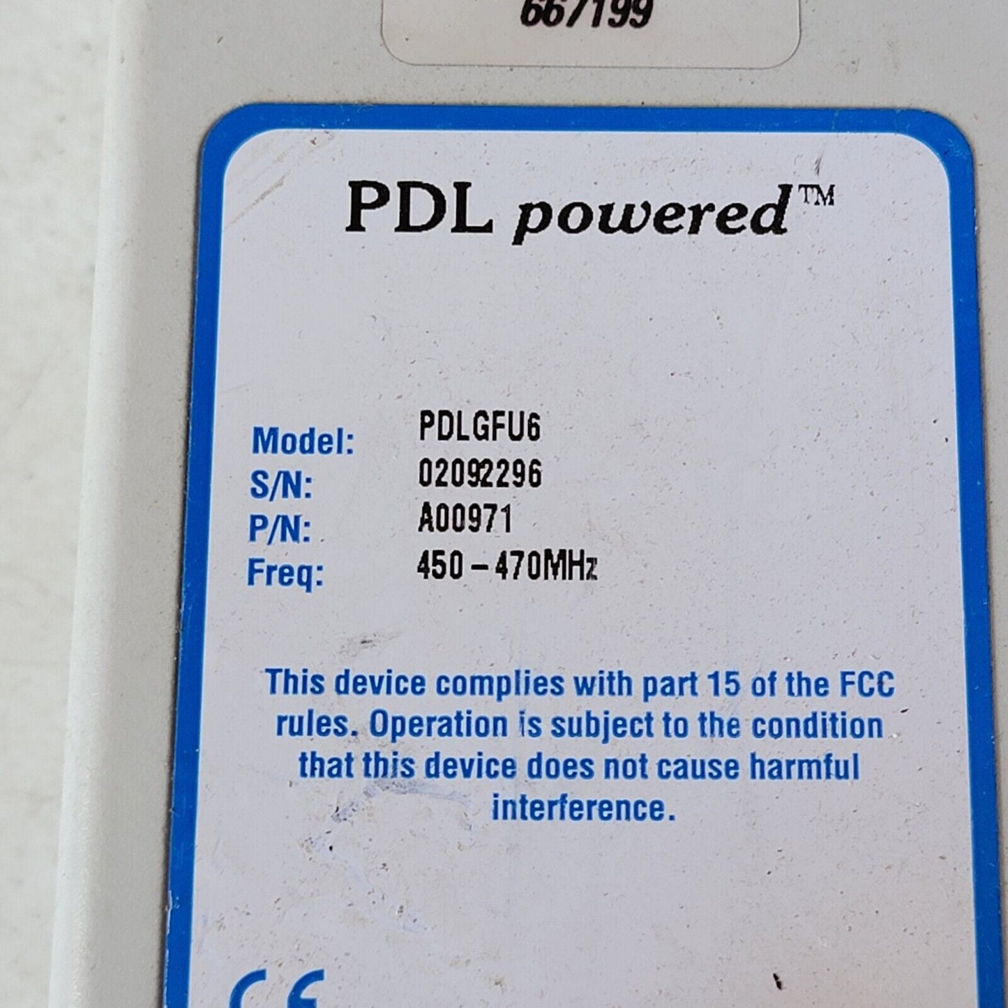 Pacific Crest PDL Powered PDLGFU5 GFU6 Radio A00791 450-470 MHz