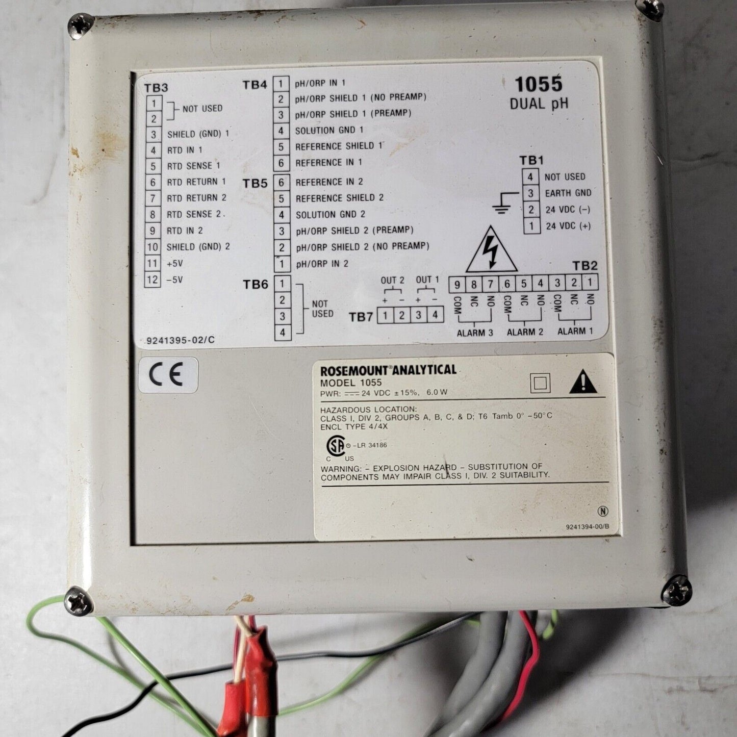 Rosemount 1055-02-10-22-32 Solu Comp II Dual pH Analyzer 2-Channel Industrial