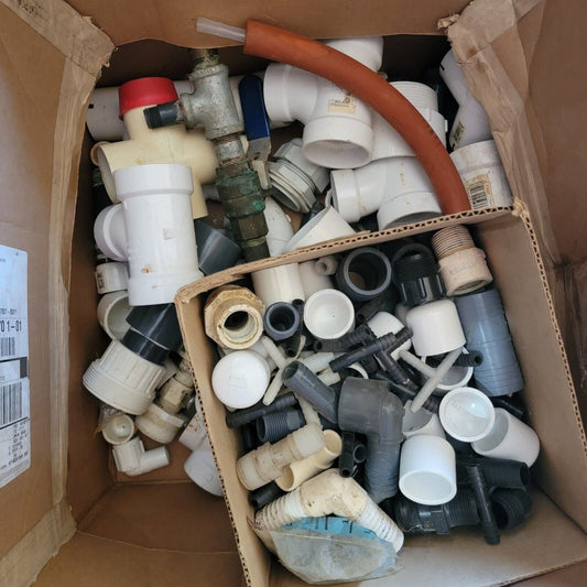 Large Lot of 100+ Misc PVC Fittings Used/New Assorted