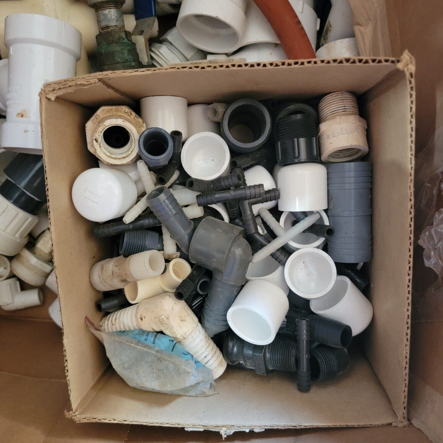 Large Lot of 100+ Misc PVC Fittings Used/New Assorted